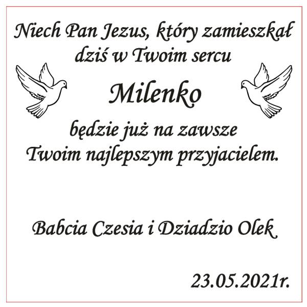 Usługa Grawerowania 5x5 - Tekst Dowolny