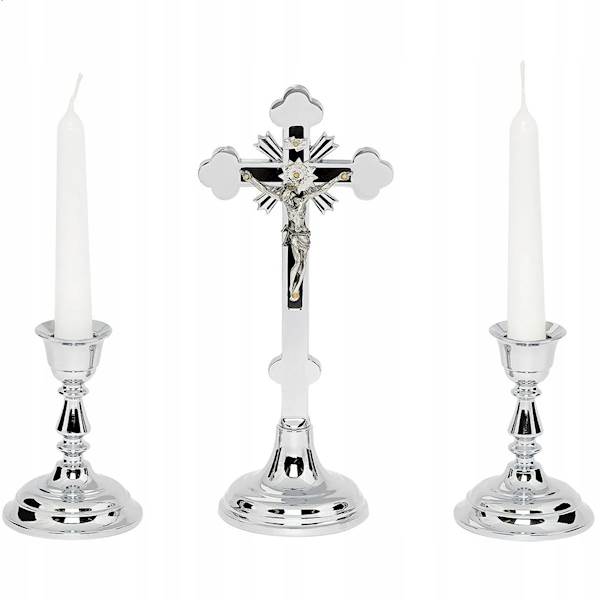 Komplet Kolędowy Chromowany Zestaw Kolędowy 20,5cm