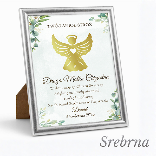 Podziękowanie z okazji Chrztu Ramka 15x21