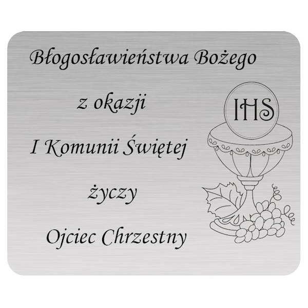 Tabliczka Grawerowana Komunia Ojciec Chrzestny 5x4