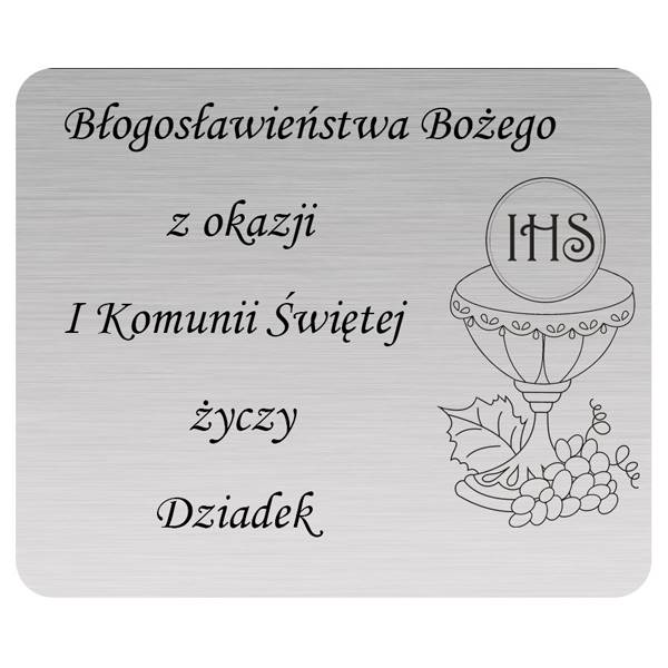 Tabliczka Grawerowana I Komunia Św. Dziadek 5x4