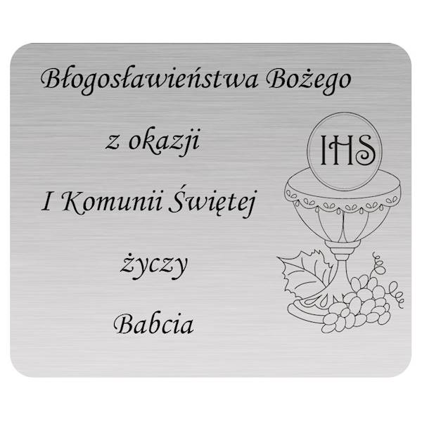 Tabliczka Grawerowana I Komunia Św. Babcia 5x4