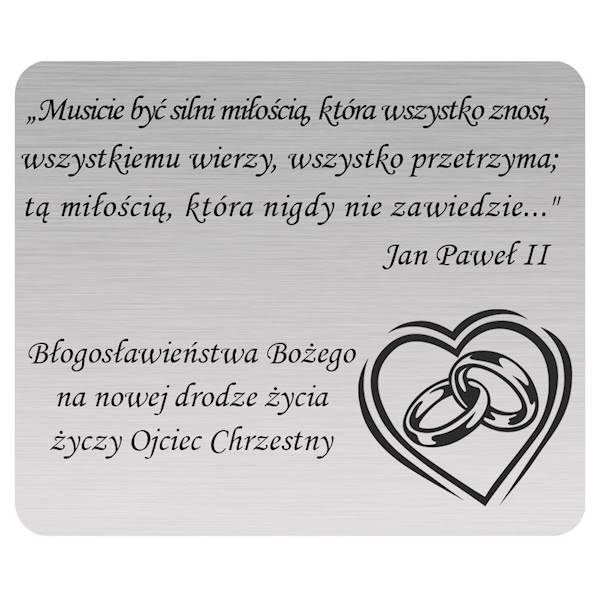 Tabliczka Grawerowana Ślub Ojciec Chrzestny 6x5