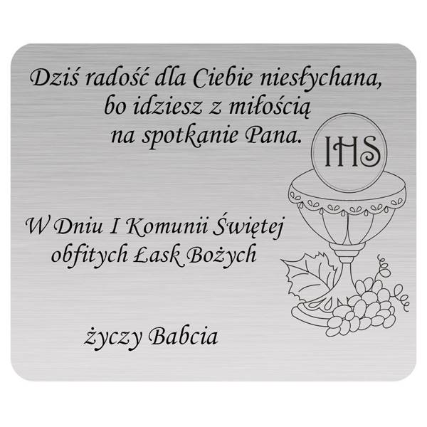 Tabliczka Grawerowana I Komunia Św. Babcia 6x5