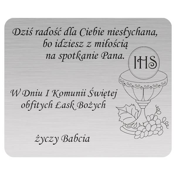 Tabliczka Grawerowana I Komunia Św. Babcia 6x5