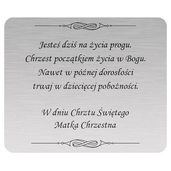 Tabliczka Grawerowana Chrzest Matka Chrzestna 6x5