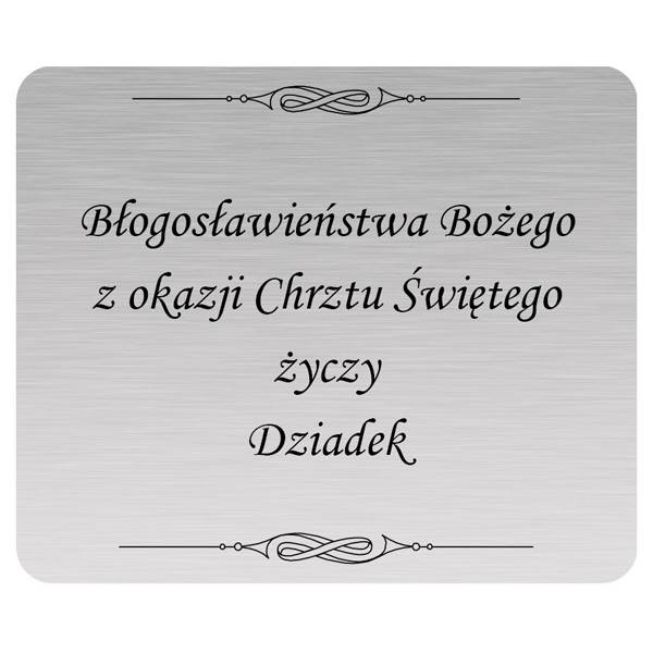 Tabliczka Grawerowana Chrzest Dziadek 5x4
