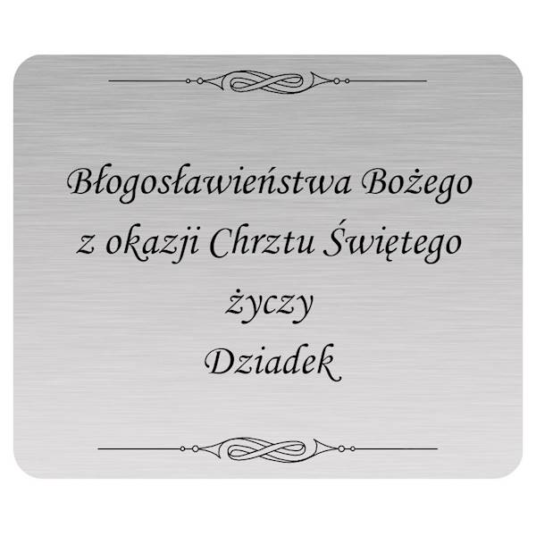 Tabliczka Grawerowana Chrzest Dziadek 5x4