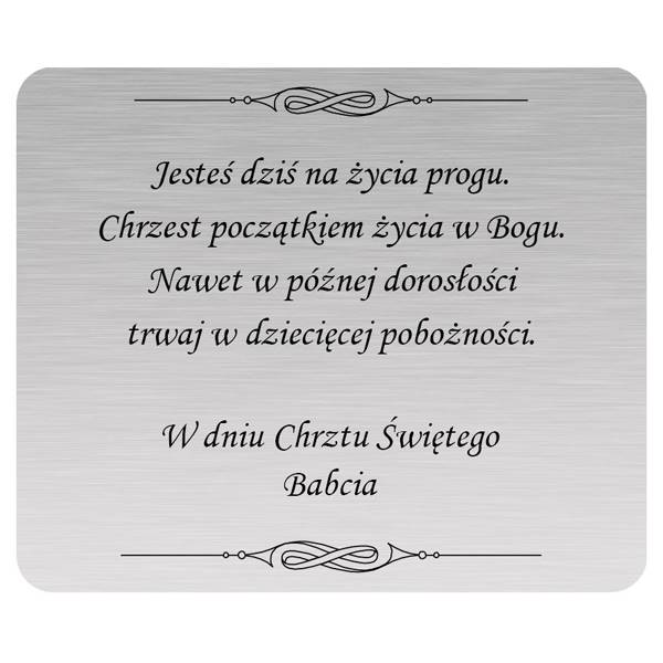 Tabliczka Grawerowana Chrzest Babcia 6x5