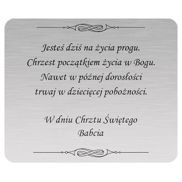 Tabliczka Grawerowana Chrzest Babcia 6x5