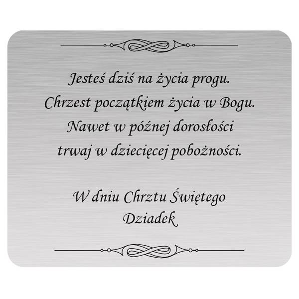 Tabliczka Grawerowana Chrzest Dziadek 6x5