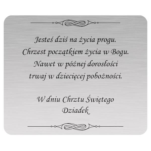 Tabliczka Grawerowana Chrzest Dziadek 6x5