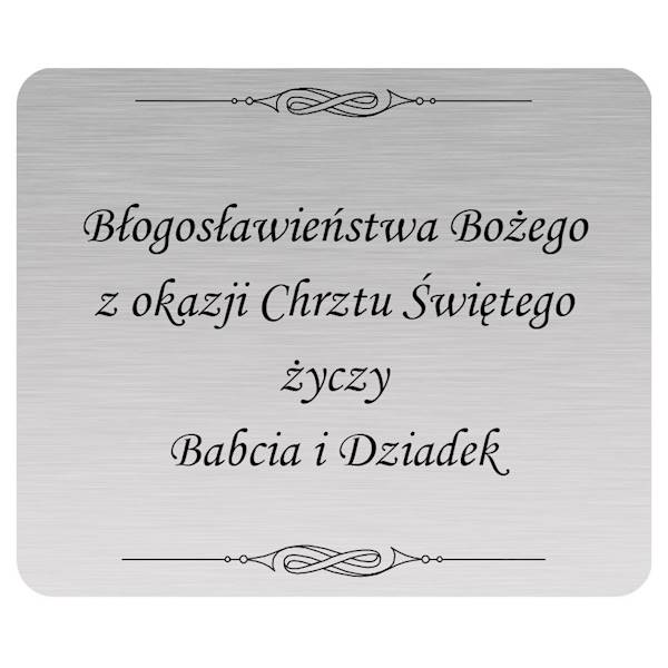 Tabliczka Grawerowana Chrzest Babcia i Dziadek 5x4