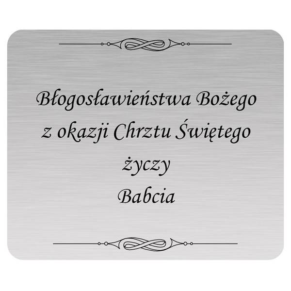 Tabliczka Grawerowana Chrzest Babcia 5x4