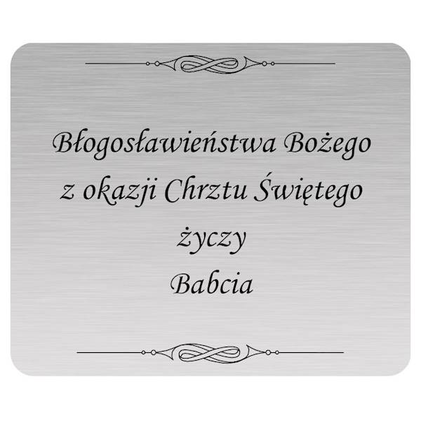 Tabliczka Grawerowana Chrzest Babcia 5x4