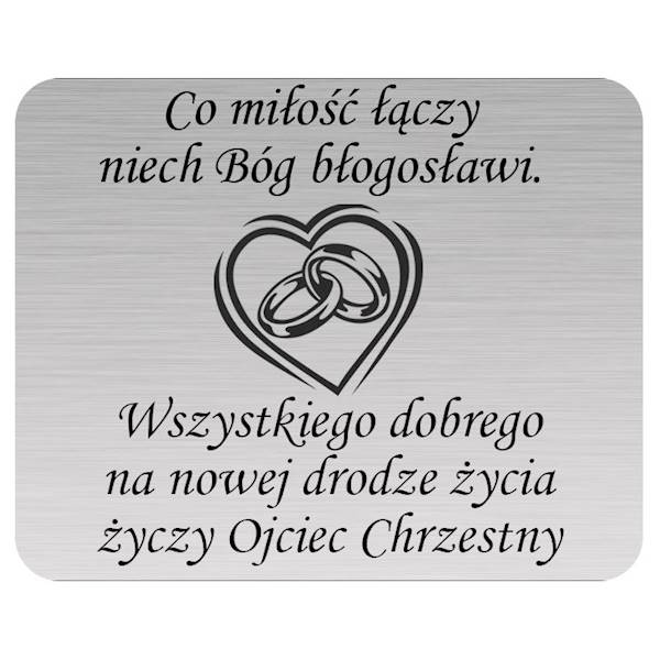 Tabliczka Grawerowana Ślub Ojciec Chrzestny 5x4