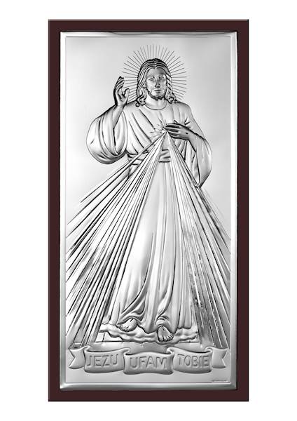 Obrazek Srebrny Jezu Ufam Tobie 14x26