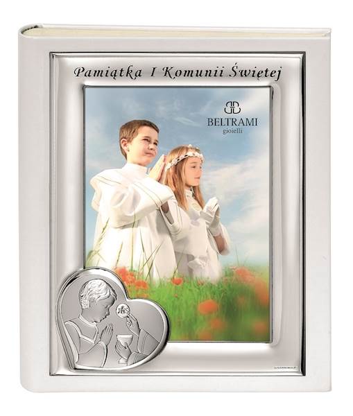 Album Pierwsza Komunia Święta Srebrna Ramka 20x25