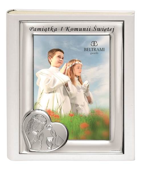 Album Pierwsza Komunia Święta Srebrna Ramka 20x25