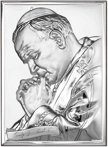 Obrazek Srebrny Święty Jan Paweł II 13x18