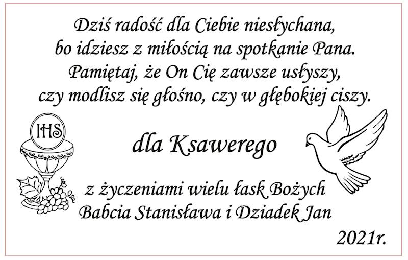Usługa Grawerowania 7x11 - Tekst Dowolny