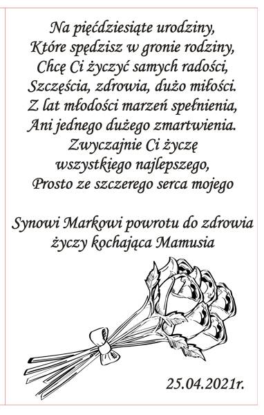Usługa Grawerowania 7x11 - Tekst Dowolny