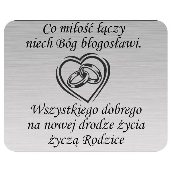 Tabliczka Grawerowana Ślub Rodzice 5x4