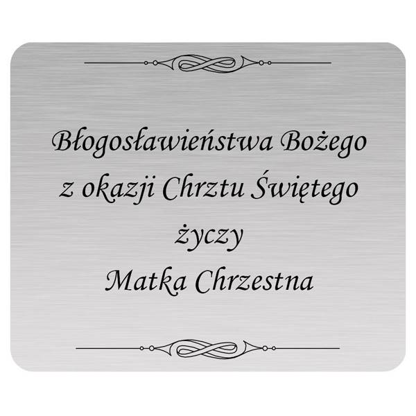 Tabliczka Grawerowana Chrzest Matka Chrzestna 5x4