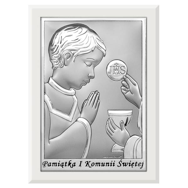 Obrazek Srebrny Pierwsza Komunia Święta 11x15