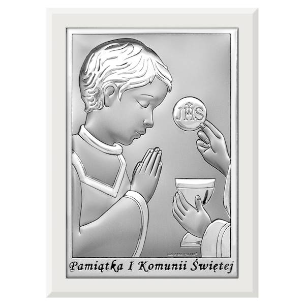 Obrazek Srebrny Pierwsza Komunia Święta 11x15