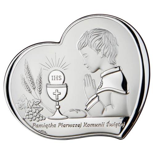 Obrazek Srebrny Pierwsza Komunia Święta 17,5x15
