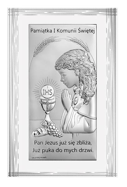 Obrazek Srebrny Pierwsza Komunia Święta 16,2x25,2