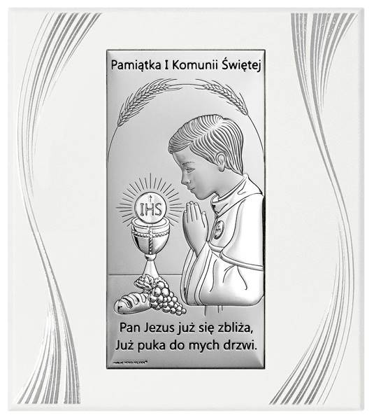 Obrazek Srebrny Pierwsza Komunia Święta 22x25