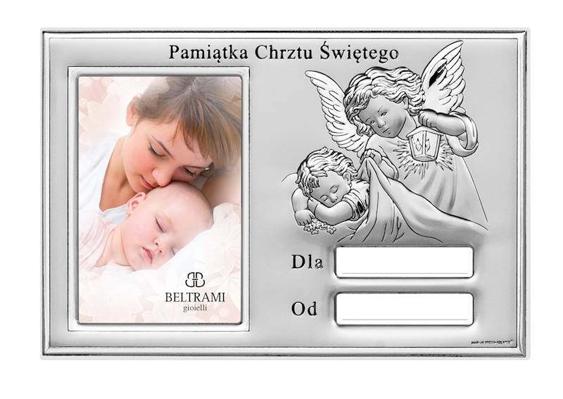 Ramka Srebrna Chrzest Święty 6x9 / 10x15