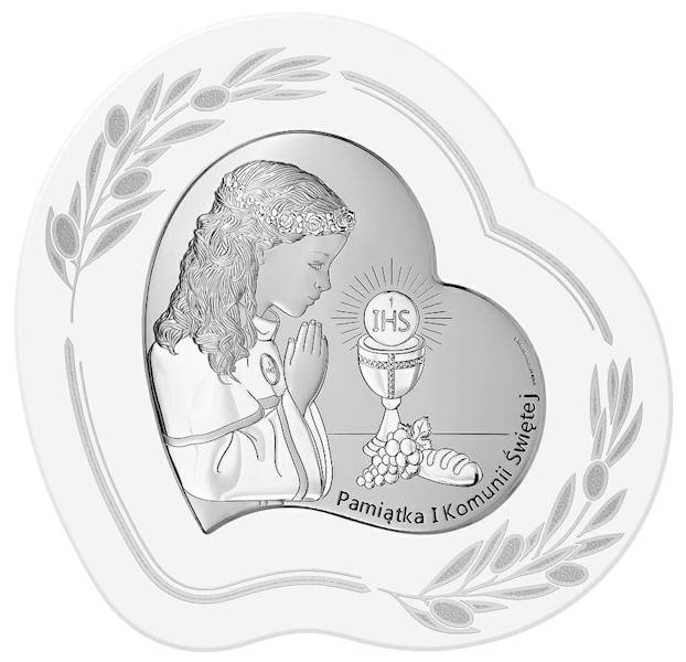 Obrazek Srebrny Pierwsza Komunia Święta 15,5x15