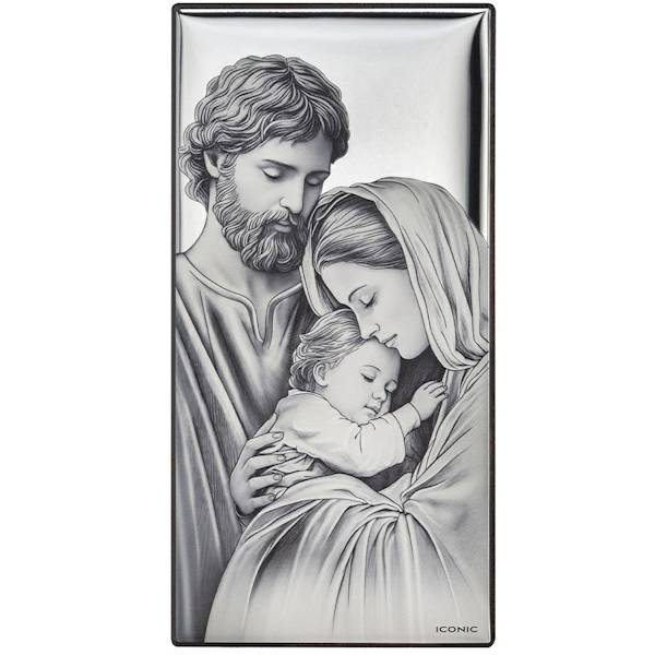 Obraz Malowany na blaszce Święta Rodzina 22x44