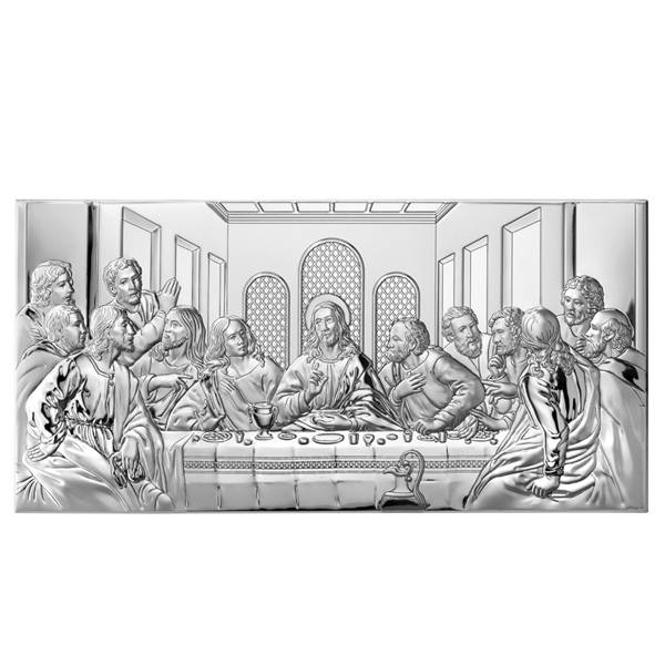 Obraz Srebrny Ostatnia Wieczerza 92x45-WYPRZEDAŻ !