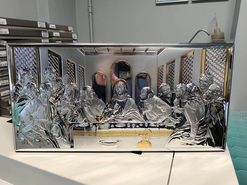 Obraz Srebrny Ostatnia Wieczerza 50x25 WYPRZEDAŻ !