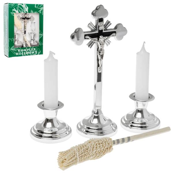 Komplet Kolędowy Metalowy Zestaw Kolędowy 19cm