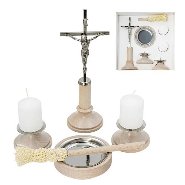 Komplet Kolędowy Drewno + Metal Zestaw Kolędowy 22cm