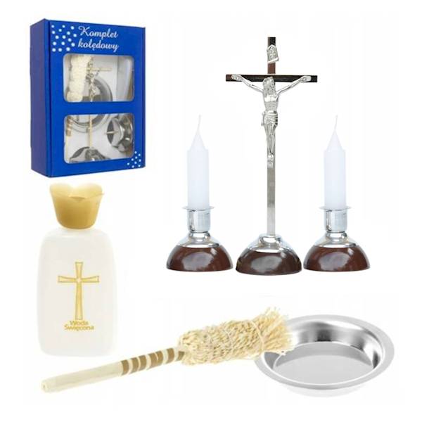 Komplet Kolędowy Metal + Drewno Zestaw Kolędowy 22cm