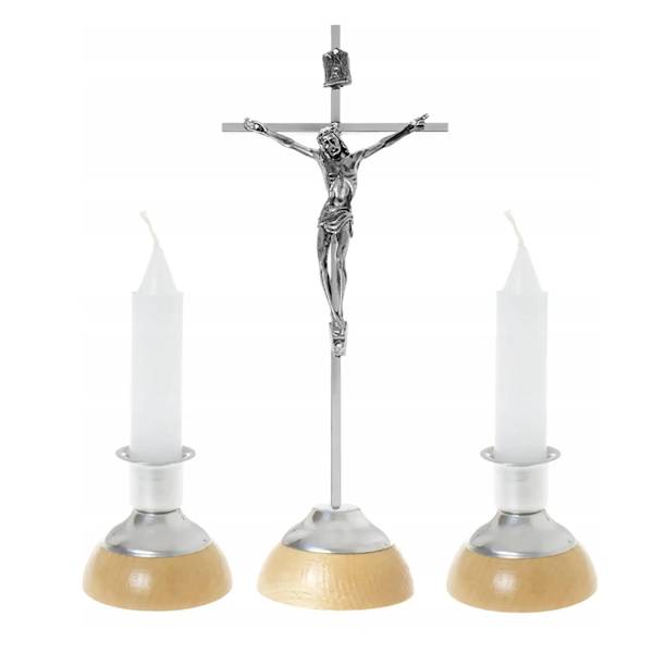 Komplet Kolędowy Metal + Drewno Zestaw Kolędowy 22cm