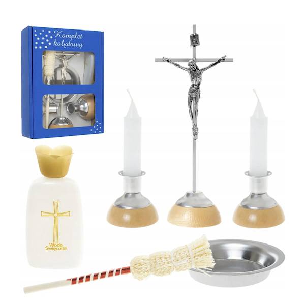 Komplet Kolędowy Metal + Drewno Zestaw Kolędowy 22cm