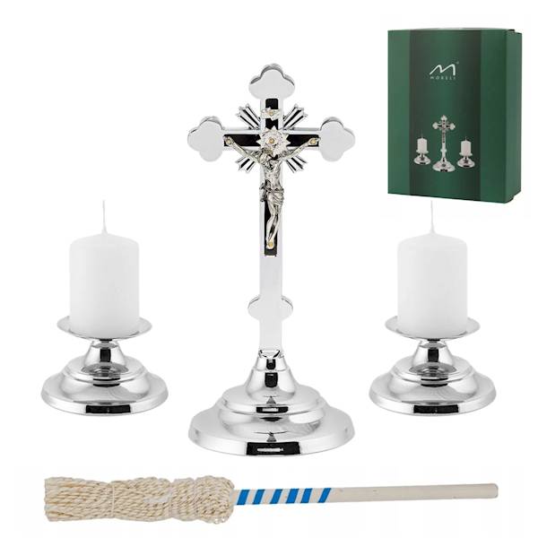 Komplet Kolędowy Chromowany Zestaw Kolędowy 20,5cm