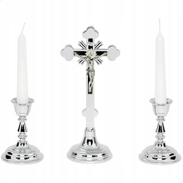 Komplet Kolędowy Chromowany Zestaw Kolędowy 17,5cm