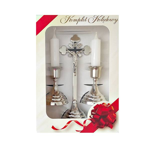 Komplet Kolędowy Chromowany Zestaw Kolędowy 19,5cm