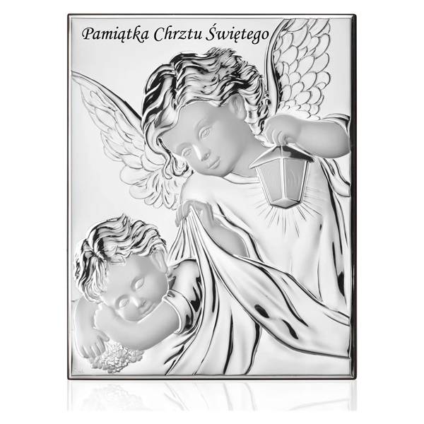 Obrazek Srebrny Aniołek z Latarenką 11x14