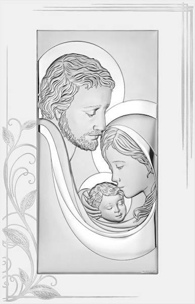 Obrazek Srebrny Święta Rodzina na Panelu 24x39