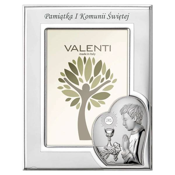Ramka Srebrna Pierwsza Komunia Święta 9x13