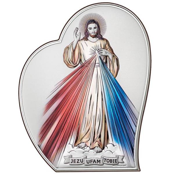 Obrazek Srebrny Jezu Ufam Tobie Kolor 15x19